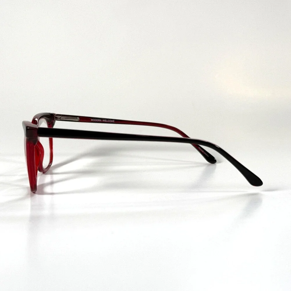 MODERN OPTICAL Welcome Eyeglasses Frame Only 49-19-140 Burgundy/Black Womens‎